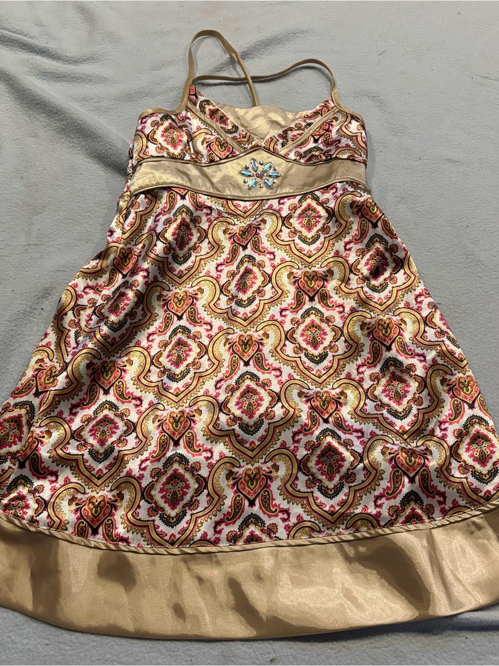VTG Hannah Montana Rhinestone Paisley Dress size 8